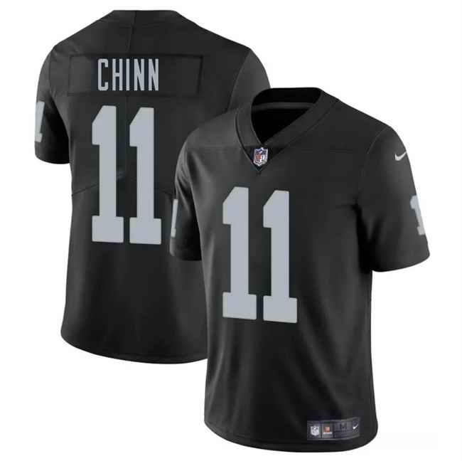 Men's Las Vegas Raiders #11 Jeremy Chinn Black 2025 Vapor Stitched Football Jersey